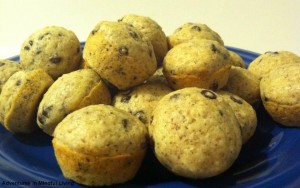 Chocolate Chip Mini Muffins! Easy to make!! (egg and dairy free!)