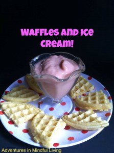 Waffles and Ice Cream! A super fun ,easy and healthy breakfast! You got to try this!!