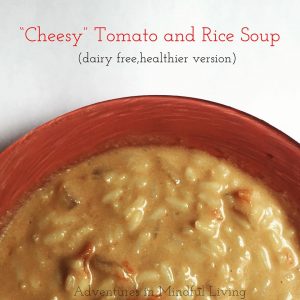 "Cheesy" Tomato and Rice Soup Recipe. For those days you want something cheesy and filling but you don't want all the calories and cholesterol that comes along with regular cheese. Click here to see how easy this soup is to make!