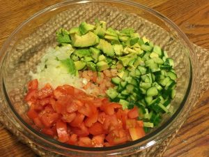 Avocado Shrimp Salsa - so easy to make! Makes a great snack or light meal! Adventures in Mindful Living 