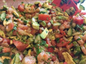 Avocado Shrimp Salsa - so easy to make! Makes a great snack or light meal! Adventures in Mindful Living 