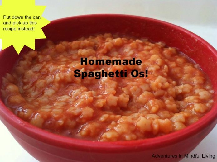 Homemade Spaghetti Os! Are you looking for a cheap and easy meal to make for your kids? Do you want to be able to control what is in your kids food (or not put in) ? Then come check out this super easy ,simple, and convenient way to enjoy Spaghettios again! Put the can down and pick up this recipe instead!