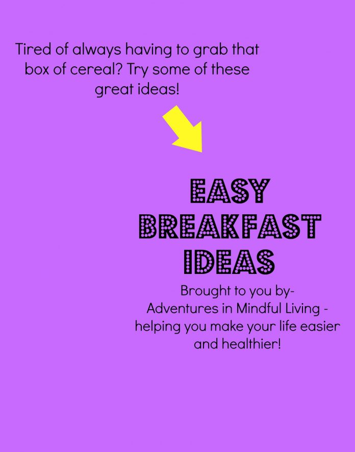 Are you tired of having to always grab that box of cereal? Then try out some of these easy breakfast ideas that you and the kids will like! Come check it out or pin for later!